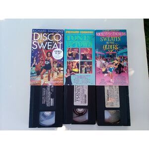 Richard Simmons Sweating to the Oldies Bundle Lot of 3 VHS Athletic Videos
